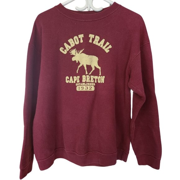 Unisex Nova Scotia Cape Breton Cabot Trail Crewneck Sweater Size Medium - Picture 2 of 4